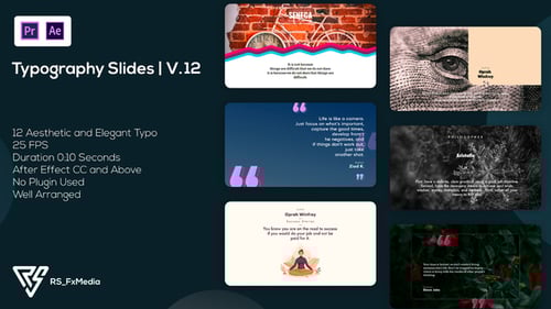 Diapositives de typographie - Citations V.12 - MOGRT