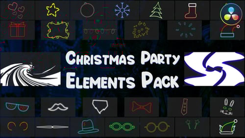 Christmas Party Elements Pack | DaVinci Resolve