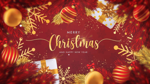 Frohe Weihnachten — Text-Logo-Enthüllung