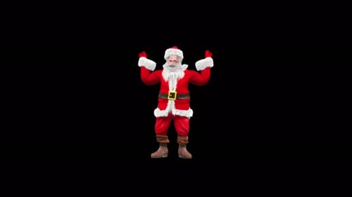 Happy Dancing Santa Claus Character for Christmas Holidays