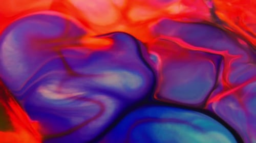 Colorful Abstract Paint Swirls and Patterns