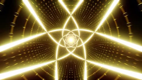 Glowing Star Light Beam Tunnel