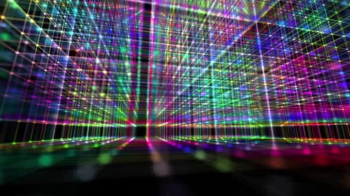 Abstract Colorful Digital Technology Grid 2