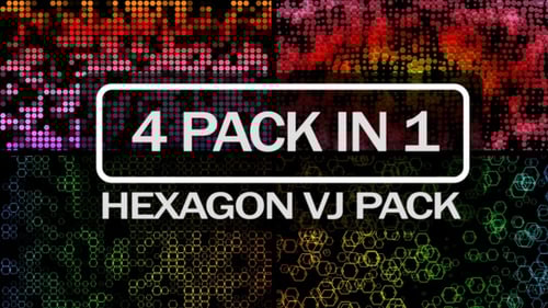 Animated Geometric Hexagon VJ Loop Background Pack