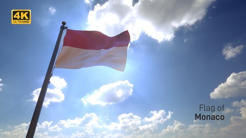 National Flag Waving Against Bright Sunny Sky