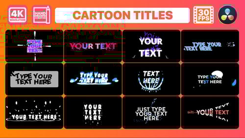 Cartoon Titles for DaVinci Resolve