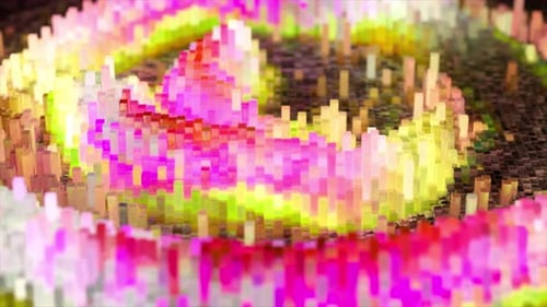 Abstract Wave Surface Consisting of Blocks Moves in a Random Chaotic Order