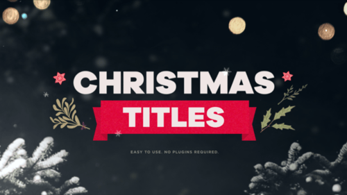 Clean Christmas Text Animation with Festive Winter Elements
