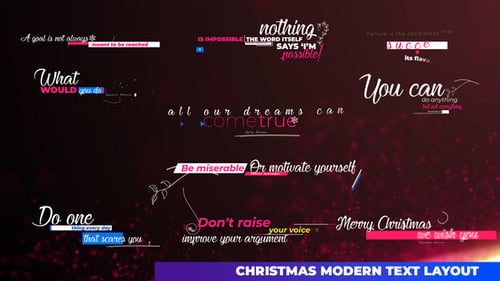 Particles Christmas Text Layout