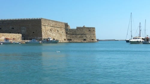 Seehafen in der Nähe der mittelalterlichen Burg, Heraklion, Kreta