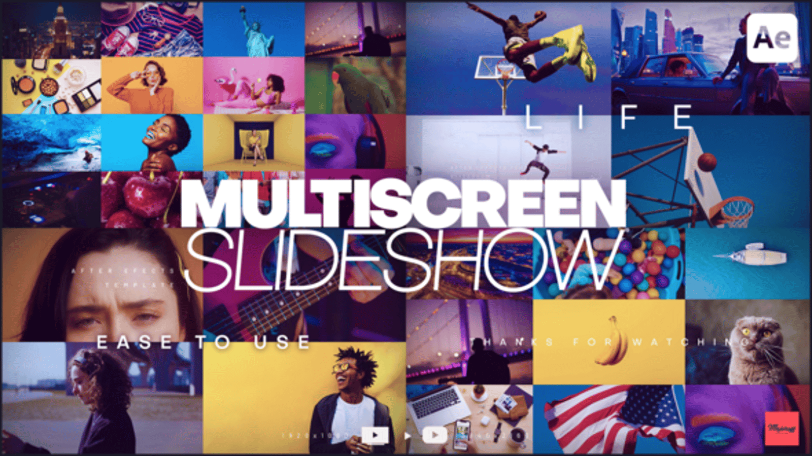 Dynamic Multi-Screen Slideshow with Modern Kinetic Typography, Openers ...