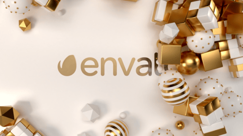 Elegant 3D Christmas Ornaments Logo Reveal Animation