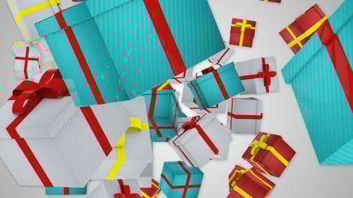Festive Gift Boxes Transition Animation