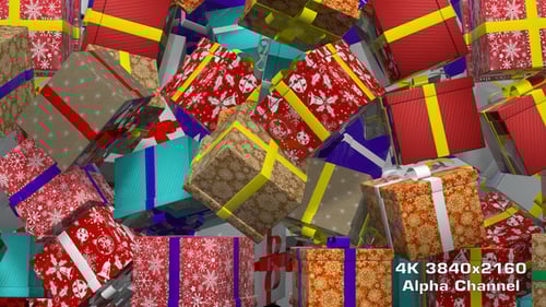 Falling Christmas Presents Fill Transition