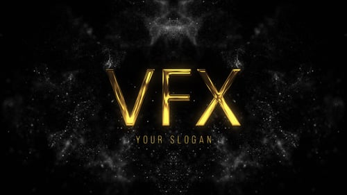 Elegant Gold Particle Burst Logo Reveal