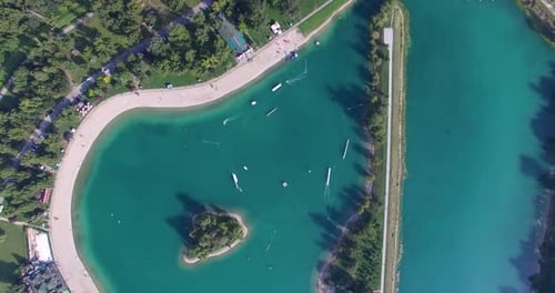 Luftaufnahme von Wake Park Jarun