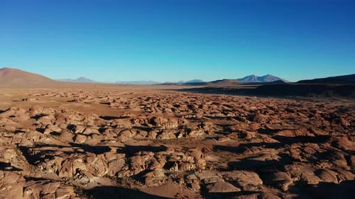 Aerial View of the Volcanic Landscape in Bolivia