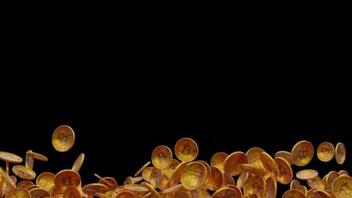 Wachsende Gold-Bitcoin-Token-