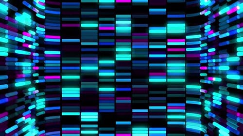Abstract Glowing Neon Rectangles Loop Background