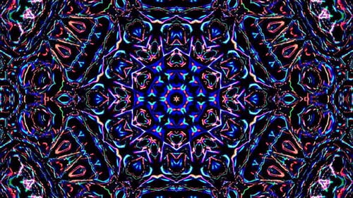 Lumière abstraite brillante gouvernant la polychromie, kaléidoscope