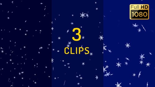 Animated Falling Snowflakes Holiday Overlay Set