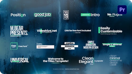 Clean Animated Titles Pack for Professional Video Editing