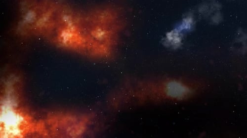 Dynamic Space Nebula and Stars Cosmic Background Loop