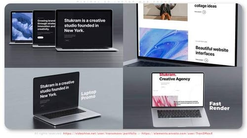 Minimal 3d Laptop Web Promo