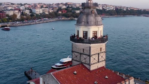 Aerial Istanbul Maiden Tower