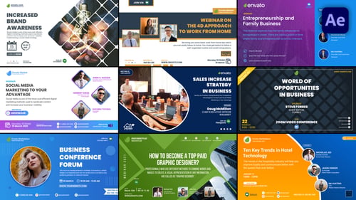 Carteles y pancartas de conferencias