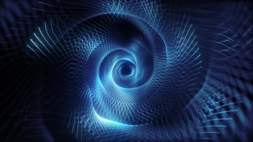 Abstrakte technologische Flucht im digitalen Raum