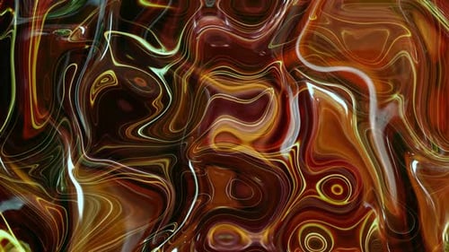 Animation liquide en marbre brillant et ondulé coloré