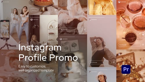 Promoción de perfil de Instagram para Premiere Pro