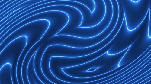 Dynamic Abstract Blue Neon Flowing Lines Background