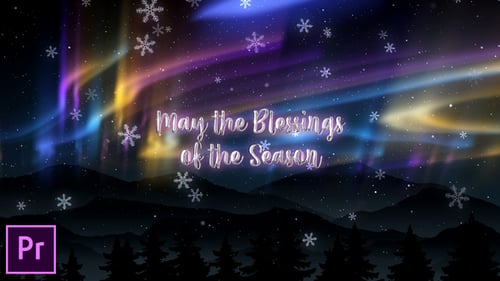 Aurora Borealis Christmas Holiday Greeting