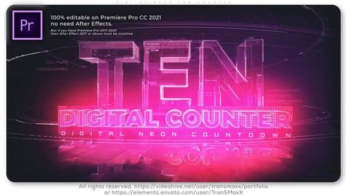 Digital Neon TEN Counter