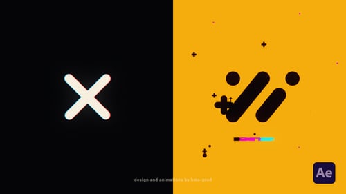 Logo de Flat Glitch Reveal 2