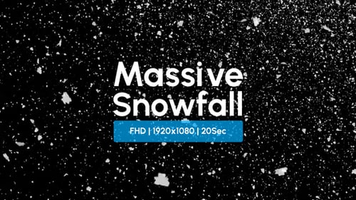 Abstract Falling Snowflakes Background on Black Backdrop