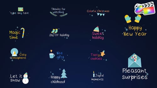 Títulos navideños coloridos | FCPX