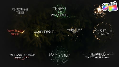 Magical Christmas and New Year Animated Text Titles