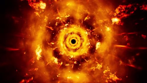 Burning and Flaring Tunnel Fire Background Loop 4K