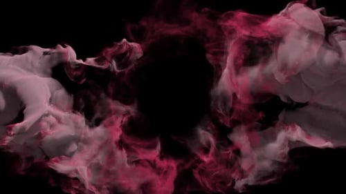 Abstract Fluid Ink Smoke Burst Transition