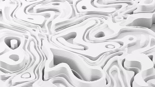 Wave pattern paper cut background