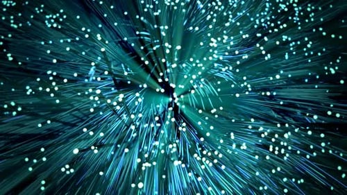 Abstract Futuristic Data Flow Network with Light Rays