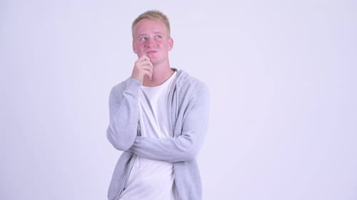Young Man Thinking and Pondering an Idea