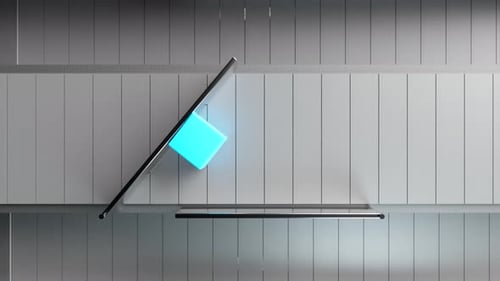 Abstract Geometric Cubes Bouncing Motion Background