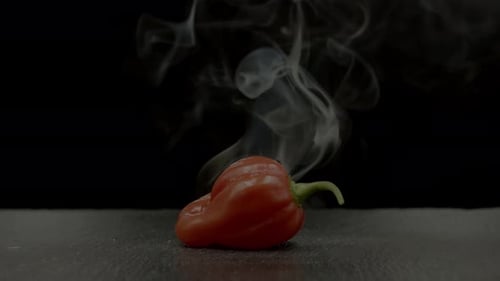 Fiery Red Pepper with Smoke