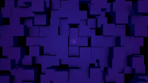 Abstract cubes move, 3D animation