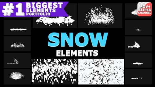 Animated Snow Particle Effects for Winter Videos