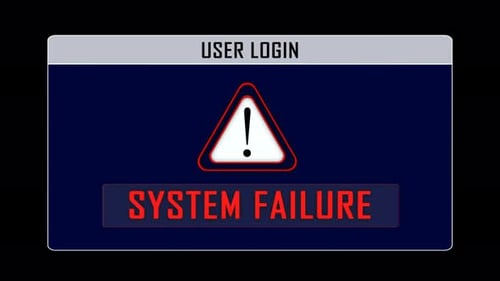 Glitch System Failure on Animated User Login Interface